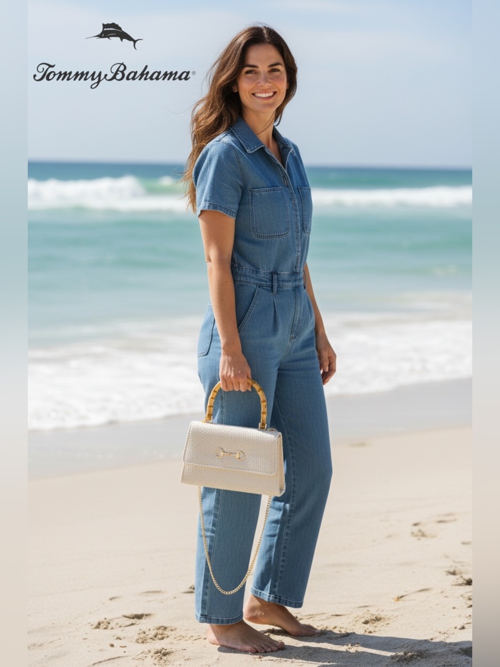 Tommy Bahama Bamboo Top Handle Straw Crossbody Bag NWT - Picture 5 of 10